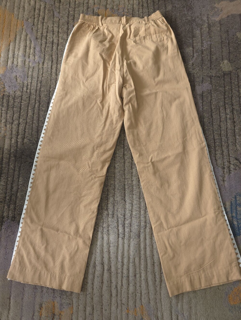 Two Piece Mon Renn Lisle Pant Set In Biscuit - Picture 8 of 15